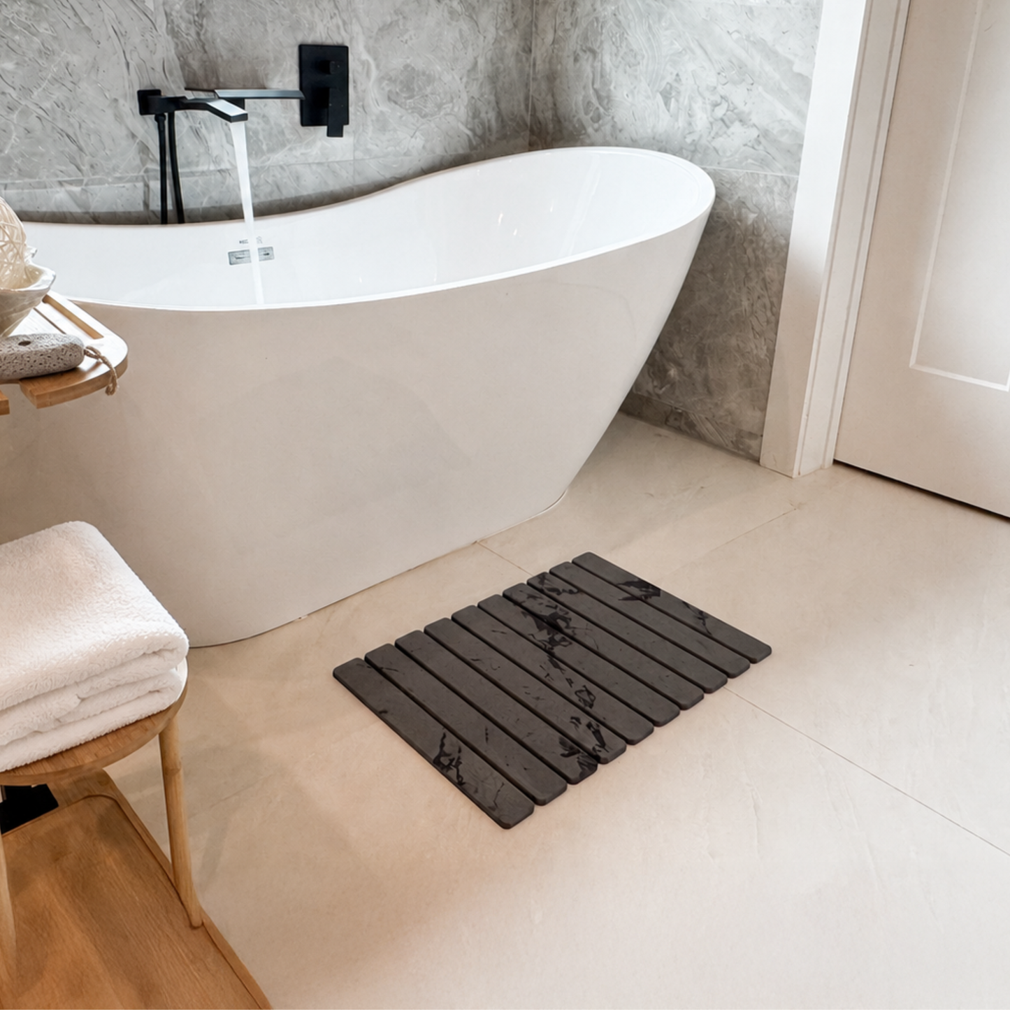 The Foldable Stone Bath Mat
