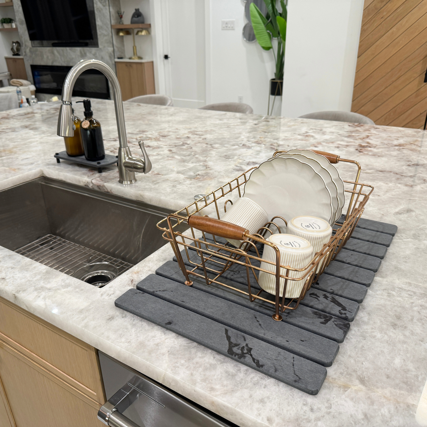 The Foldable Stone Bath Mat