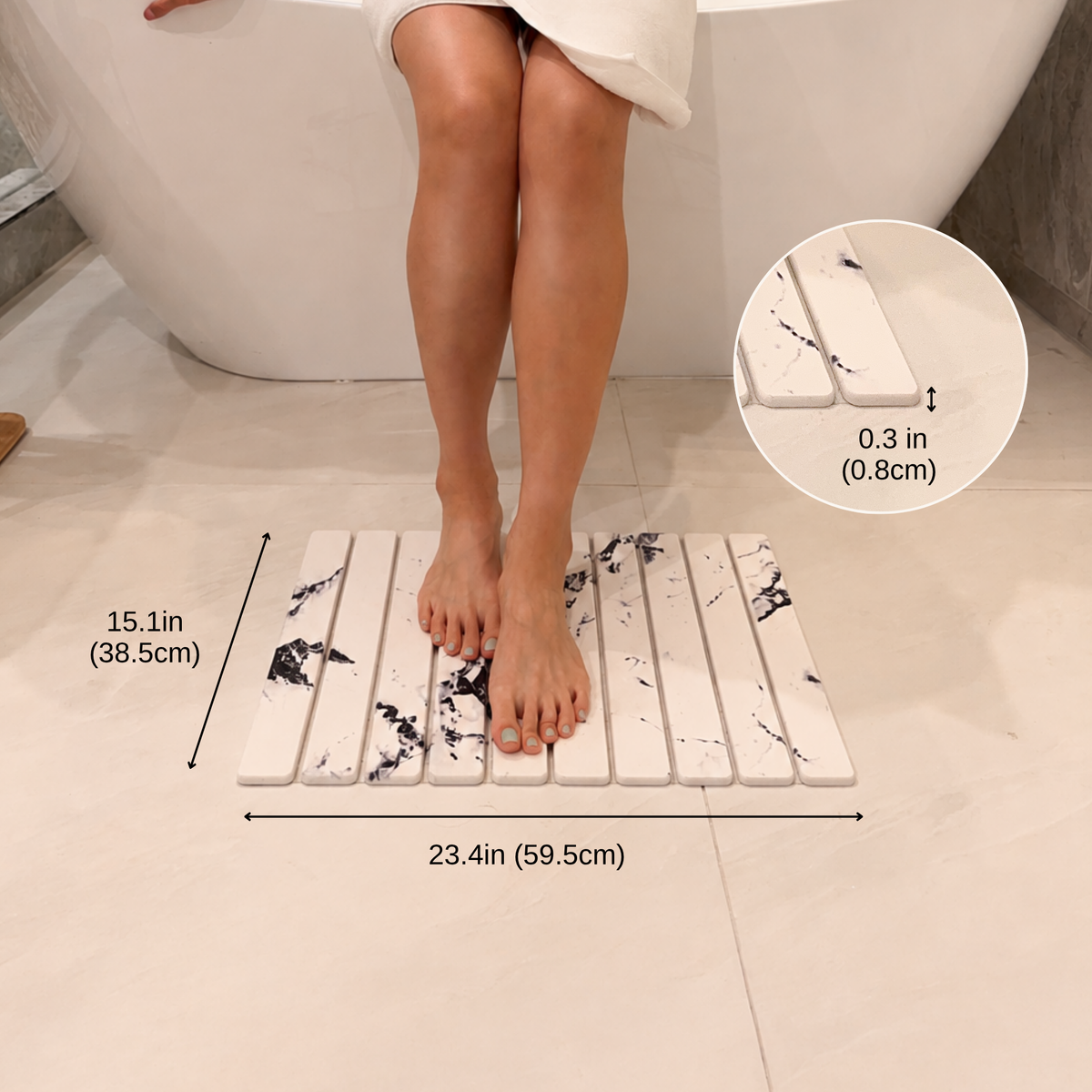 The Dry Home Duo | 2-Pack Foldable Stone Bath Mats