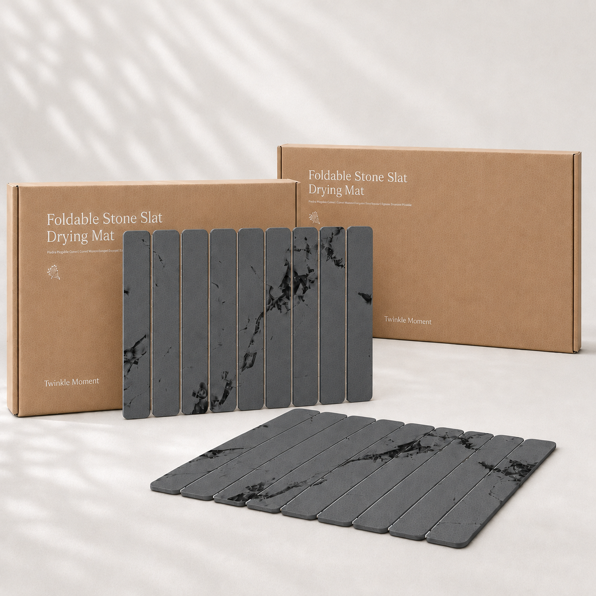 The Dry Home Duo | 2-Pack Foldable Stone Bath Mats